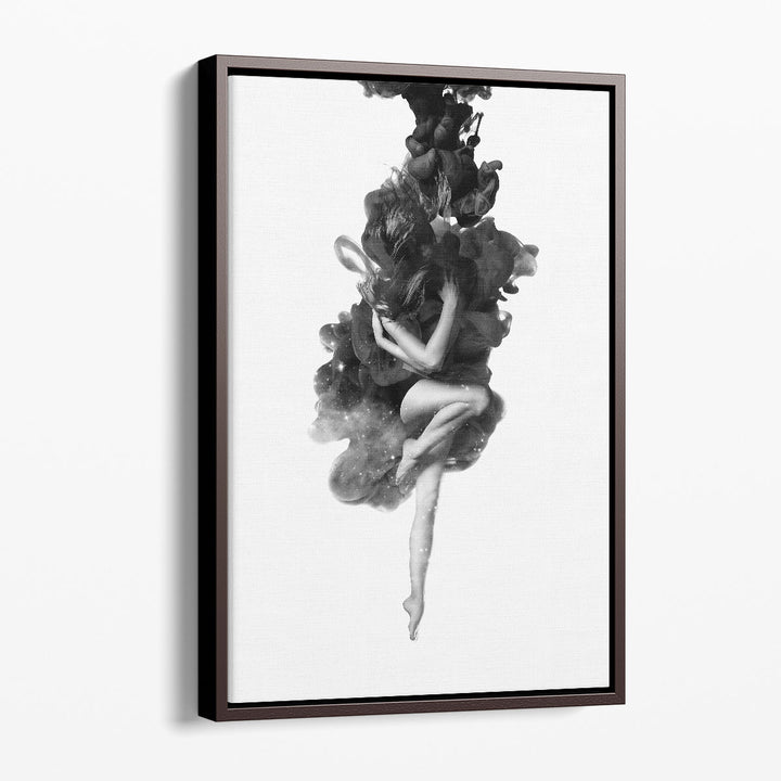 The Born of The Universe Black and White - Canvas Print Wall Art