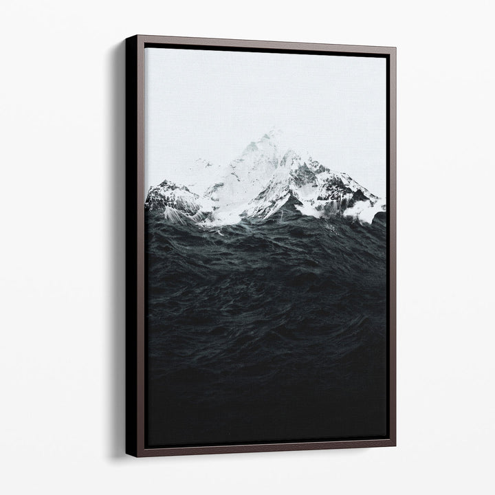Those Waves Were Like Mountains Black and White - Canvas Print Wall Art