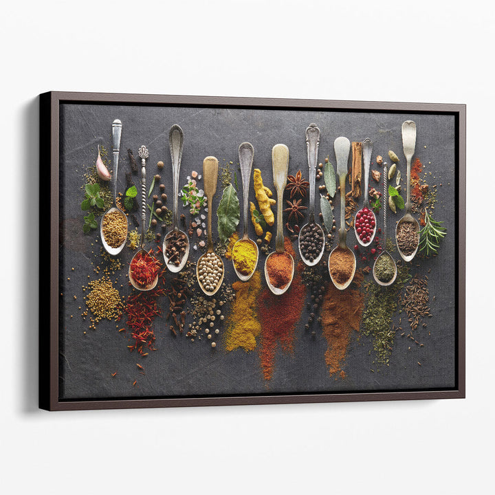 Herbs and Spices Kitchen Decor, Restaurant Art - Canvas Print Wall Art