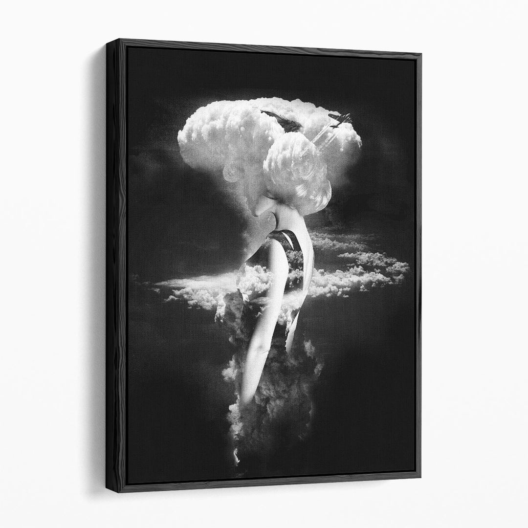 War Goddess Black and White - Canvas Print Wall Art