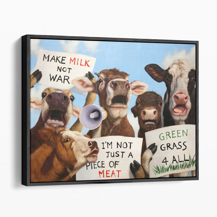 Political Moooovement - Canvas Print Wall Art