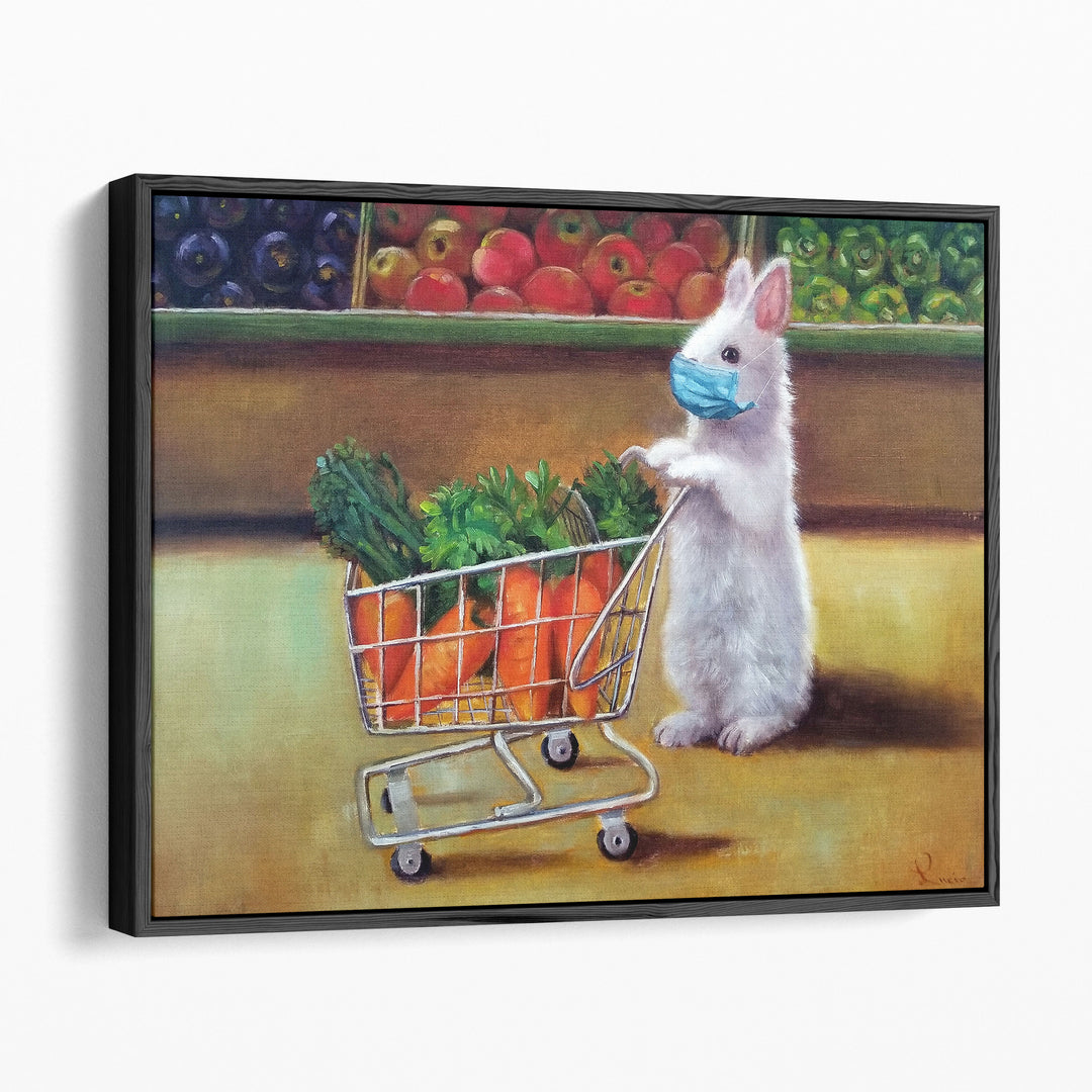 White Funny Animal Prints, – sleek rabbit