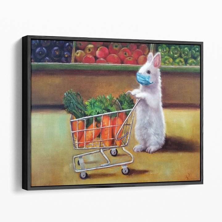 White Funny Animal Prints, – sleek rabbit