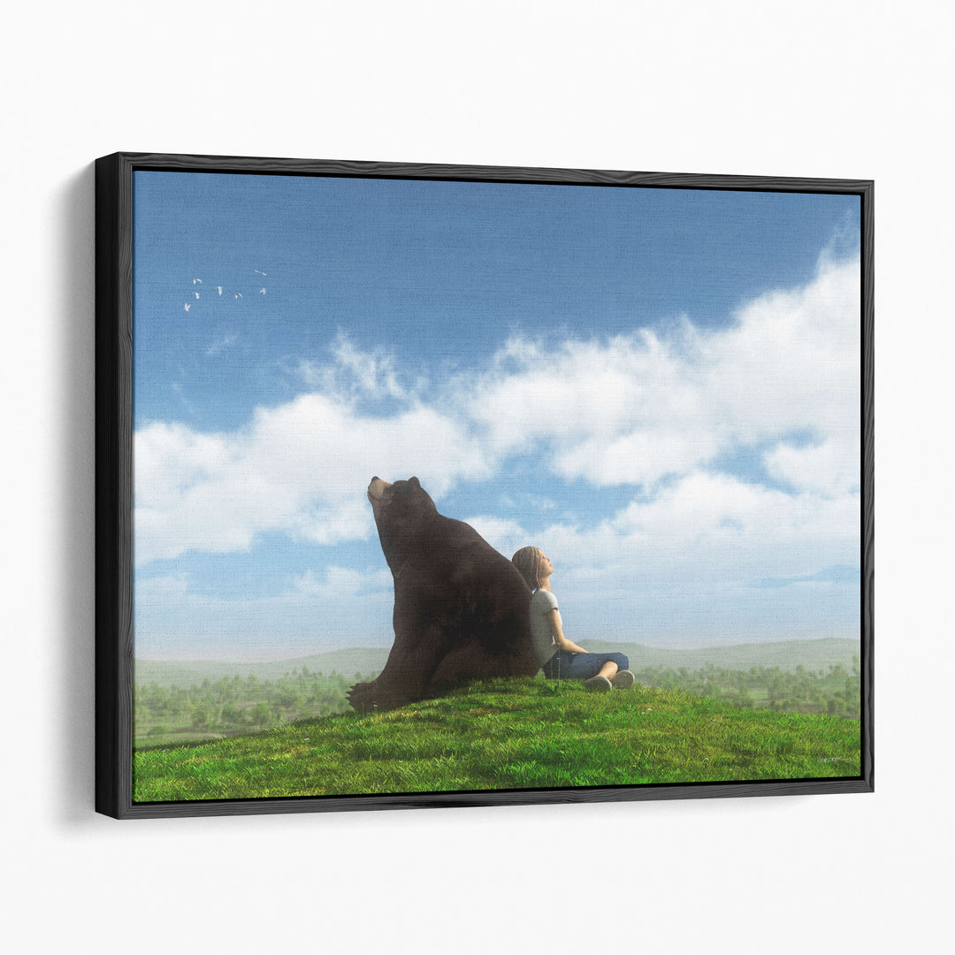 Black bear wall decor with playful characters