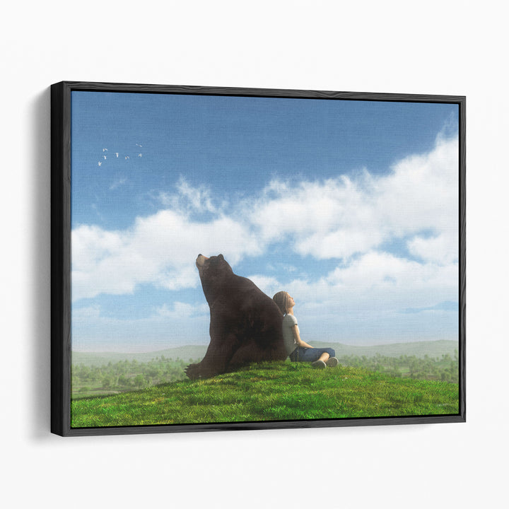 Black bear wall decor with playful characters