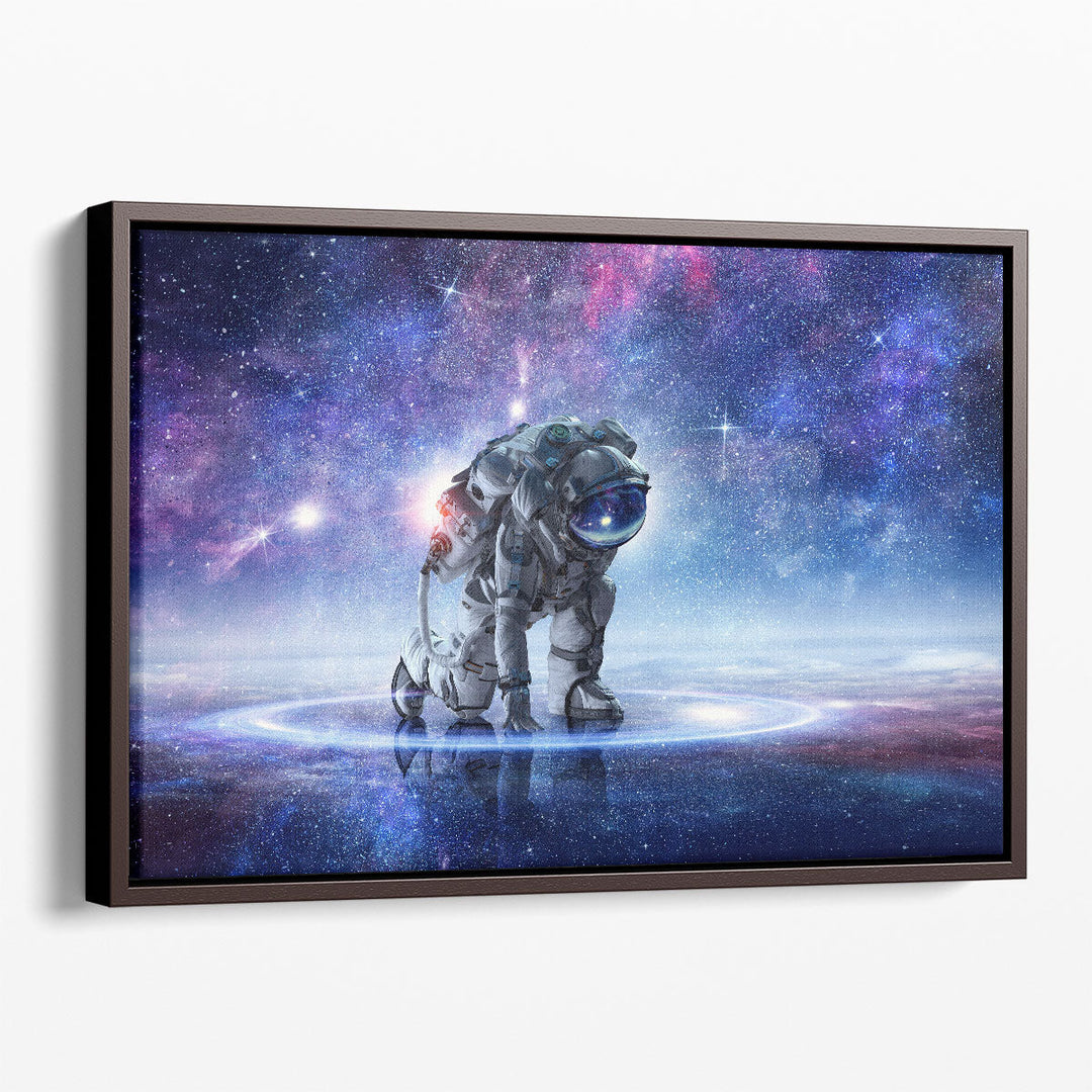 Astronaut Landing  on a Planet - Canvas Print Wall Art