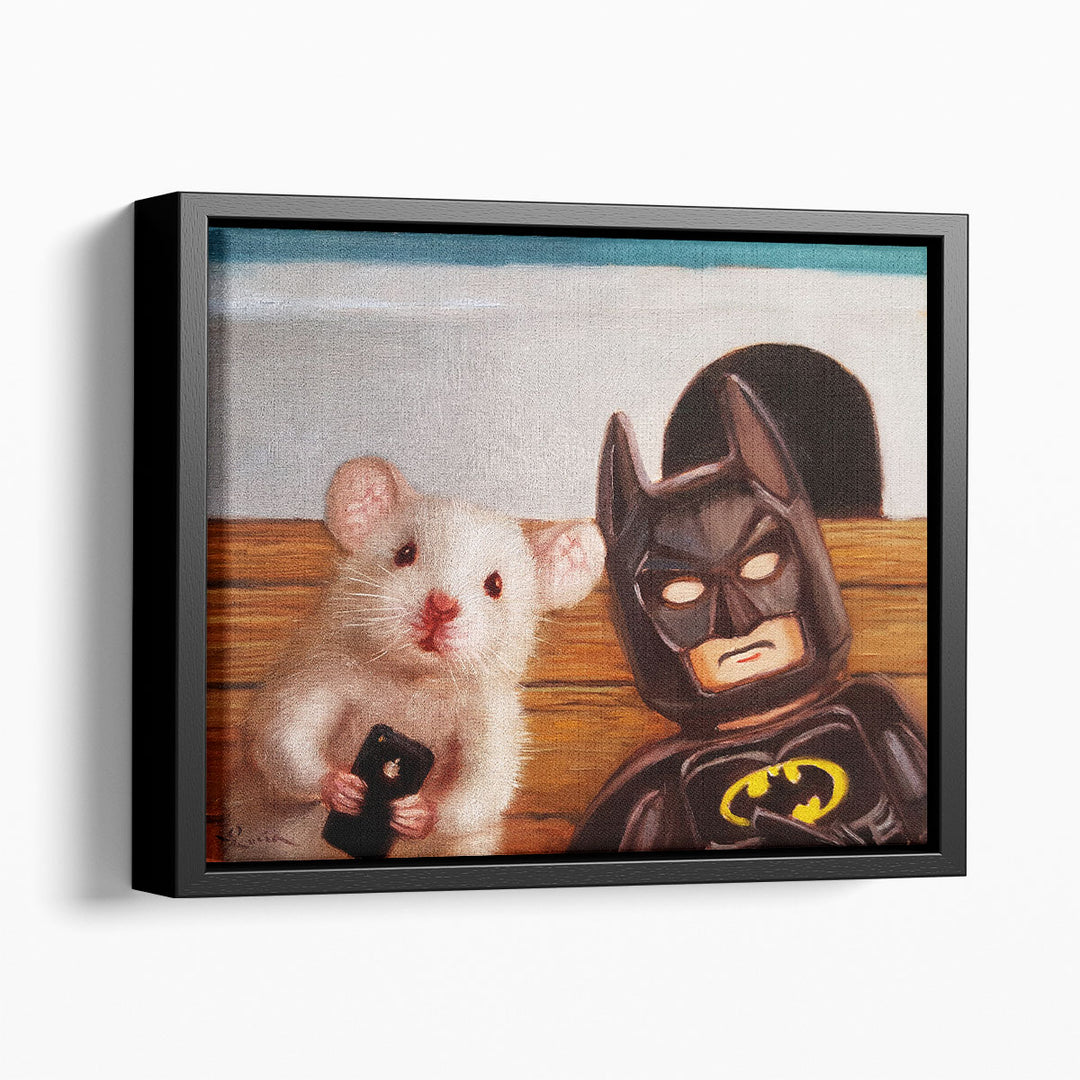 Selfie with Batman - Canvas Print Wall Art