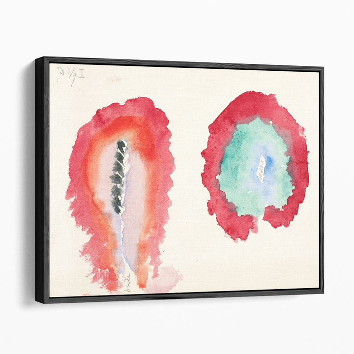 framed watercolor painting soft neutral washes