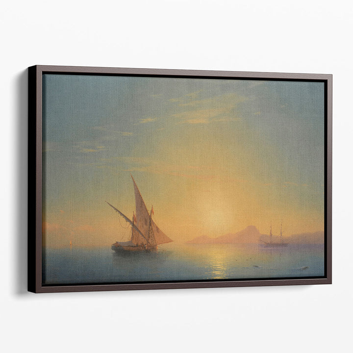 nautical canvas wall art – bold orange sail detail