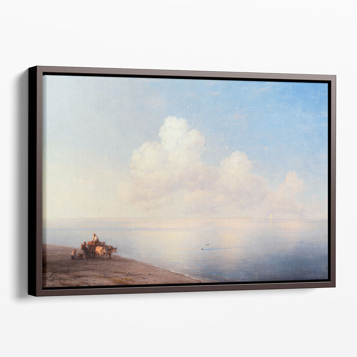 cloud wall decor – soft blue sky with white clouds