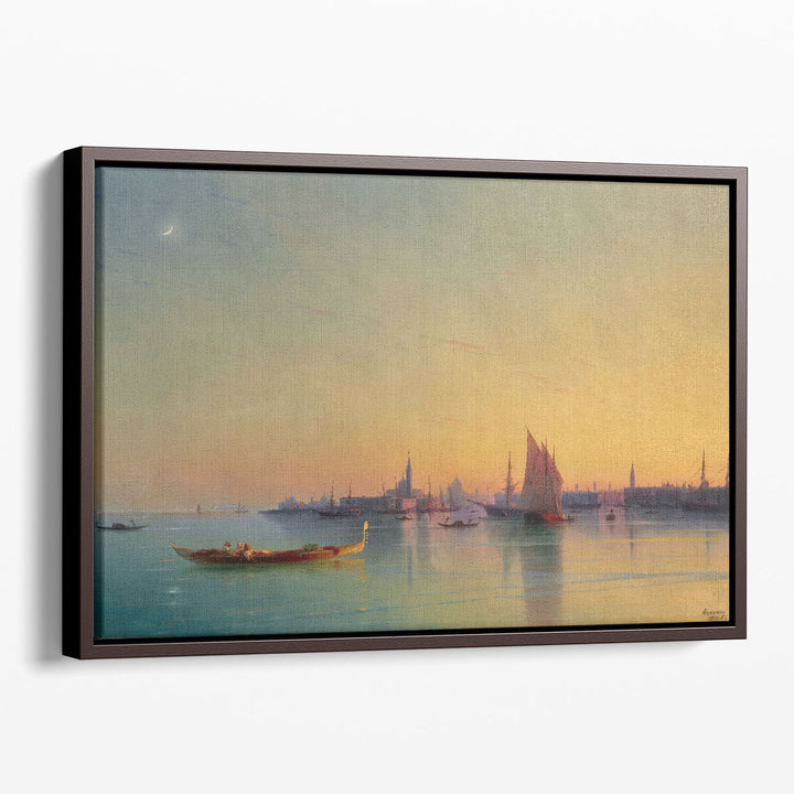 nautical artwork – calm sea with golden glow