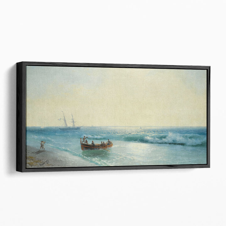 coastal artwork – neutral sky and ocean scene