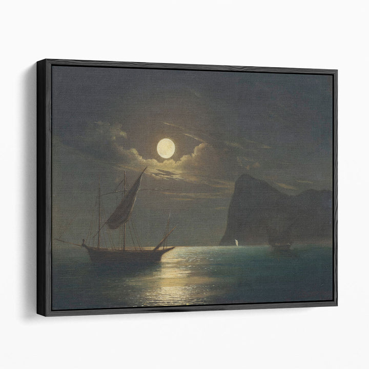 Oceanic Moon Wall Art lunar reflection waves