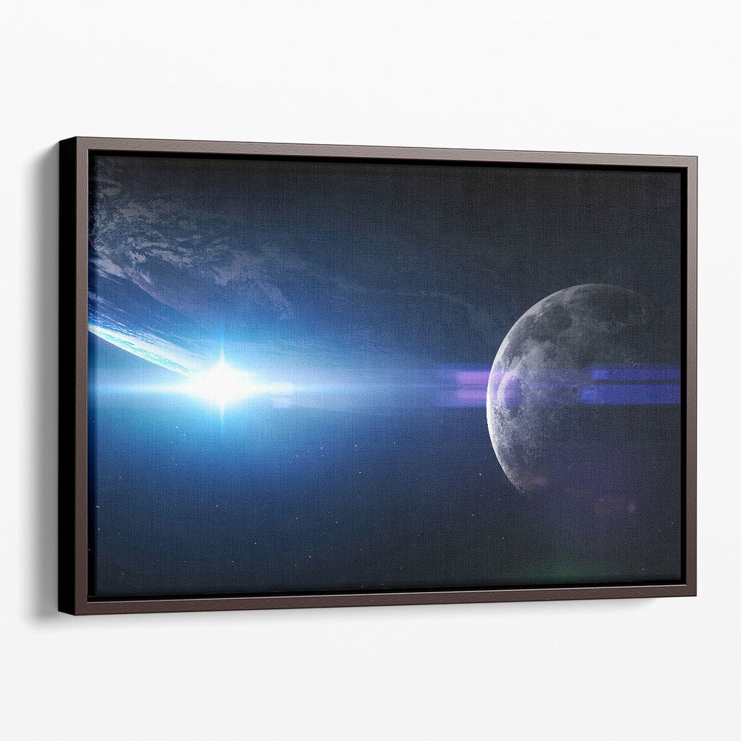 Earth in The Space - Canvas Print Wall Art