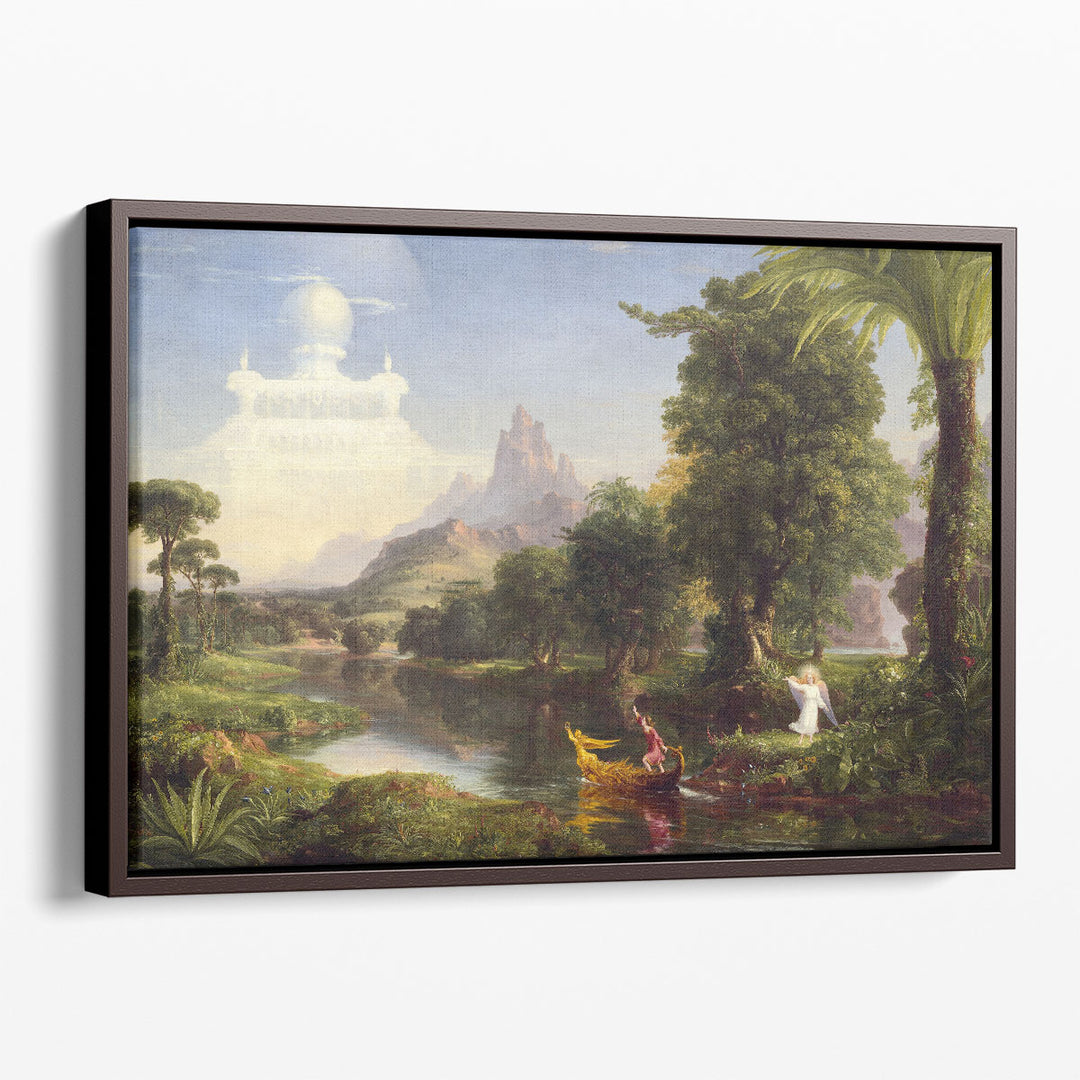 Scenic Mountain Canvas Art misty green peaks