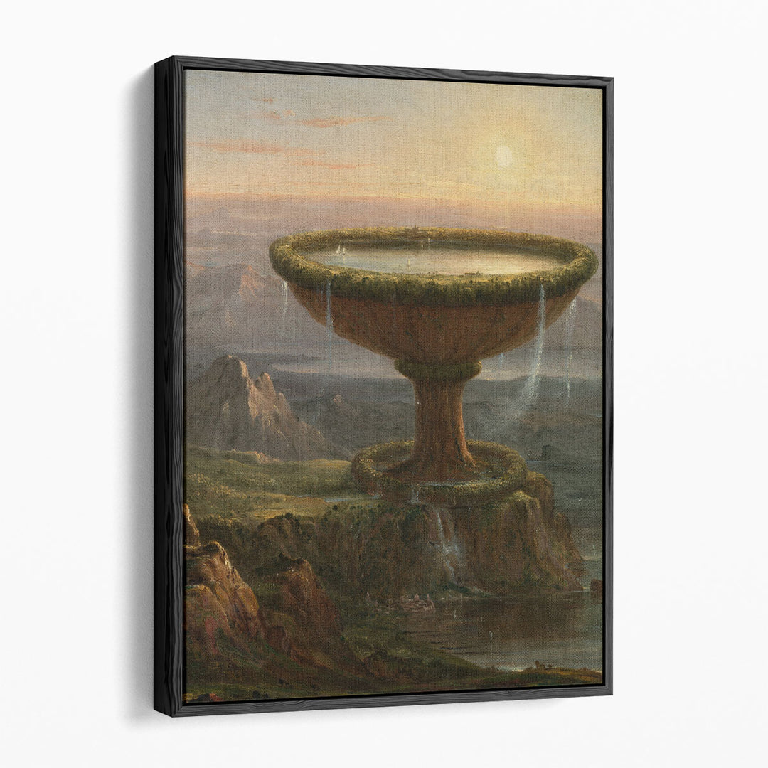 Scenic Mountain Wall Art – misty forest ridge painting