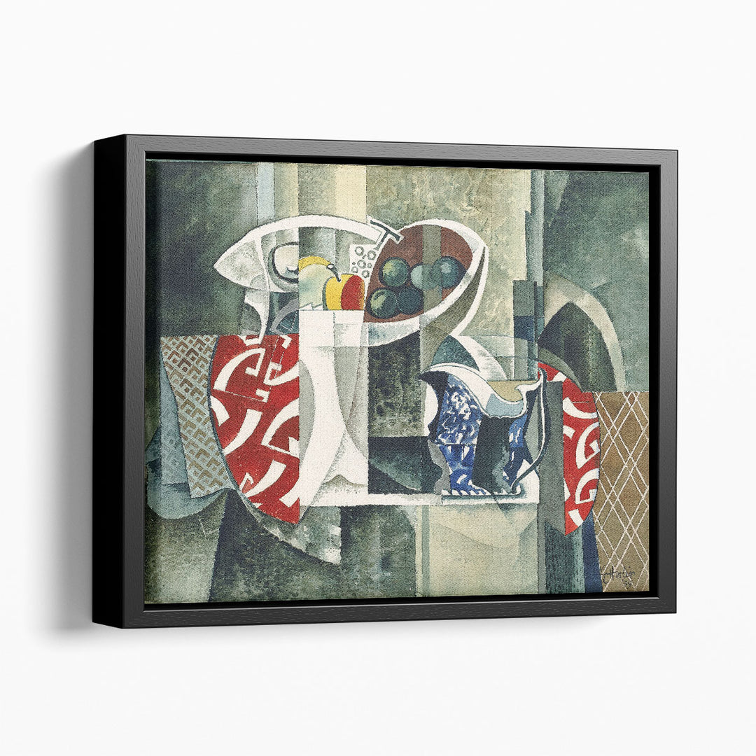 Abstract Canvas Art – geometric brushstroke composition