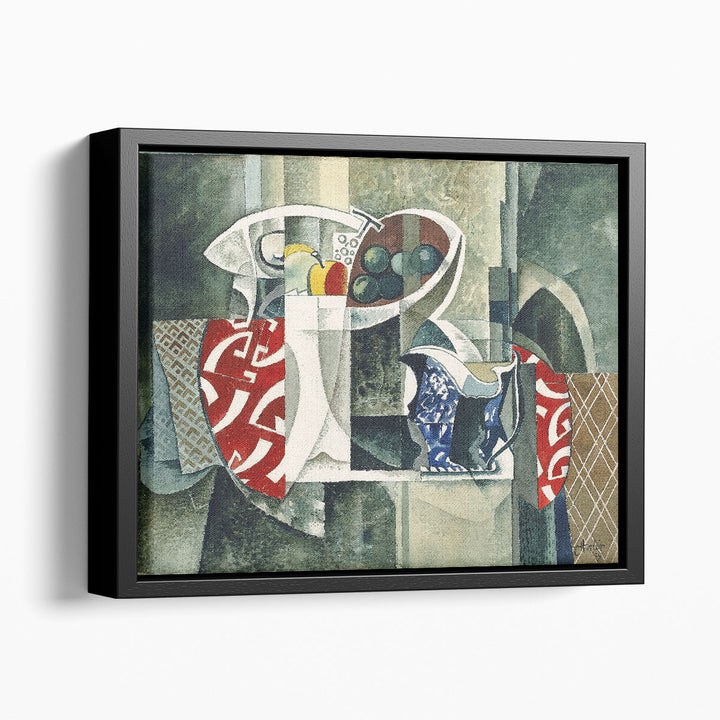 Abstract Canvas Art – geometric brushstroke composition