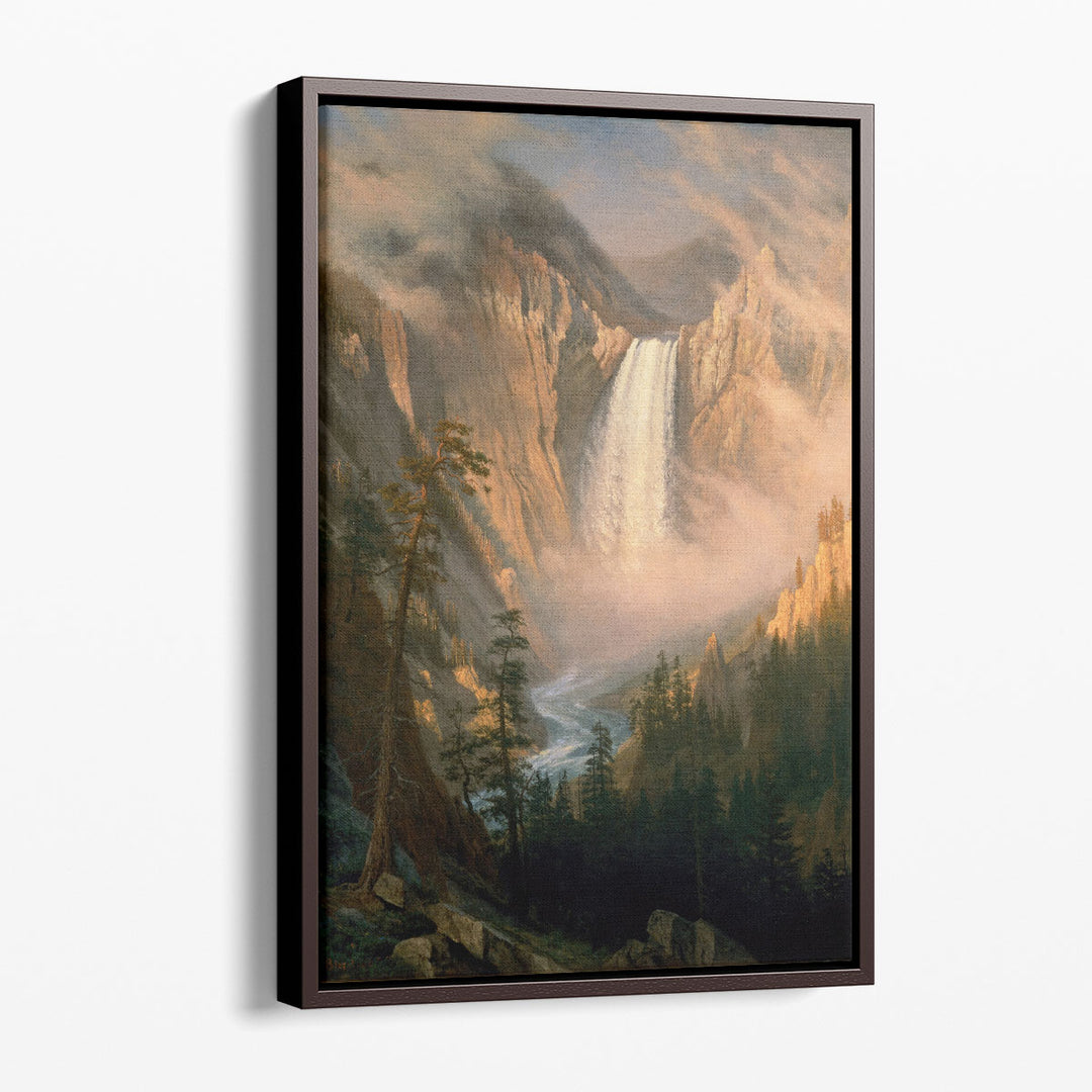 Waterfall wall art with cascading flow