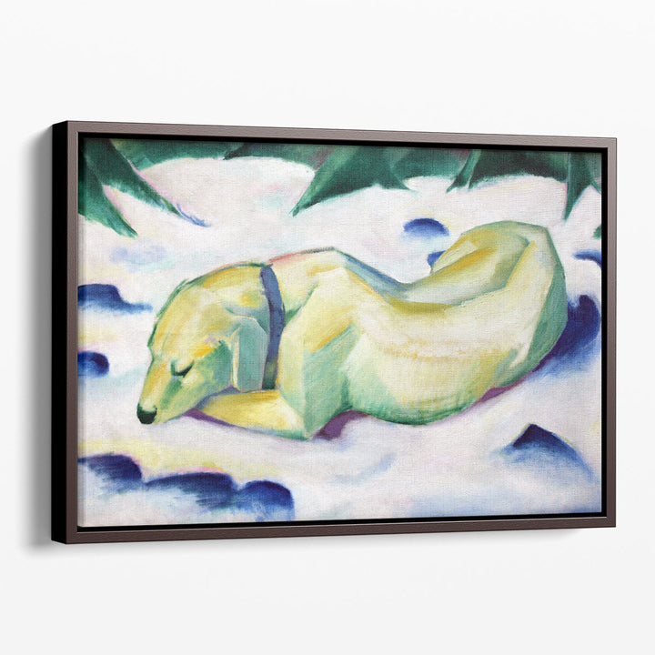 Animal canvas art with dog silhouette