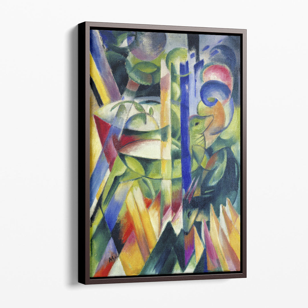Abstract goat wall art in bright colors