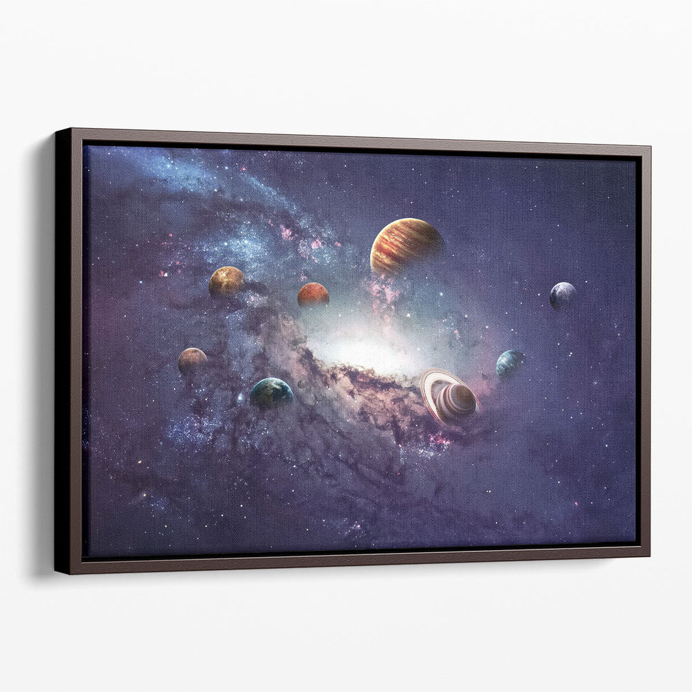 Planets of the Solar System and Black Hole - Canvas Print Wall Art