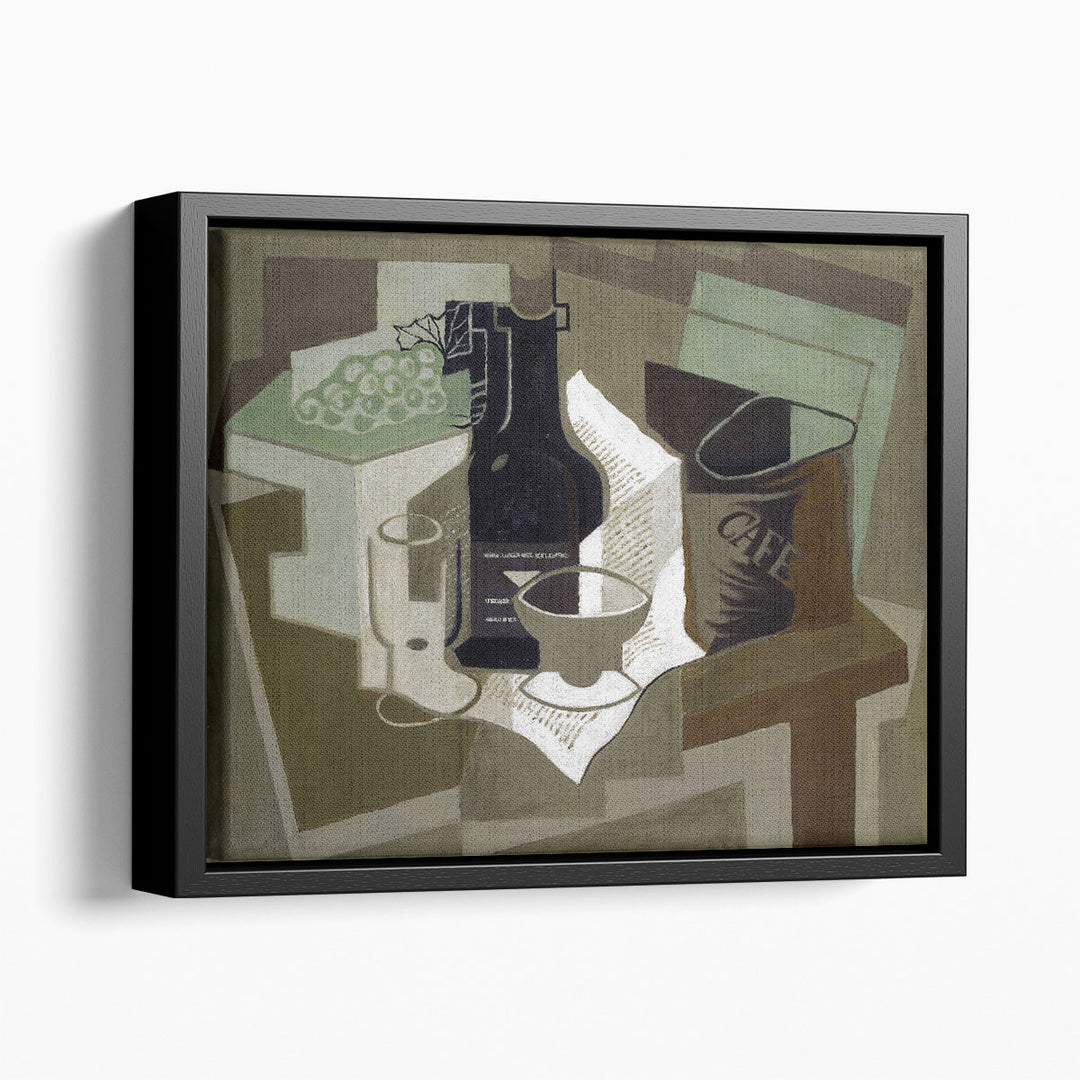Typography wall art with abstract coffee theme