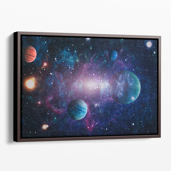 Planets, Stars and Galaxies in Outer Space - Canvas Print Wall Art