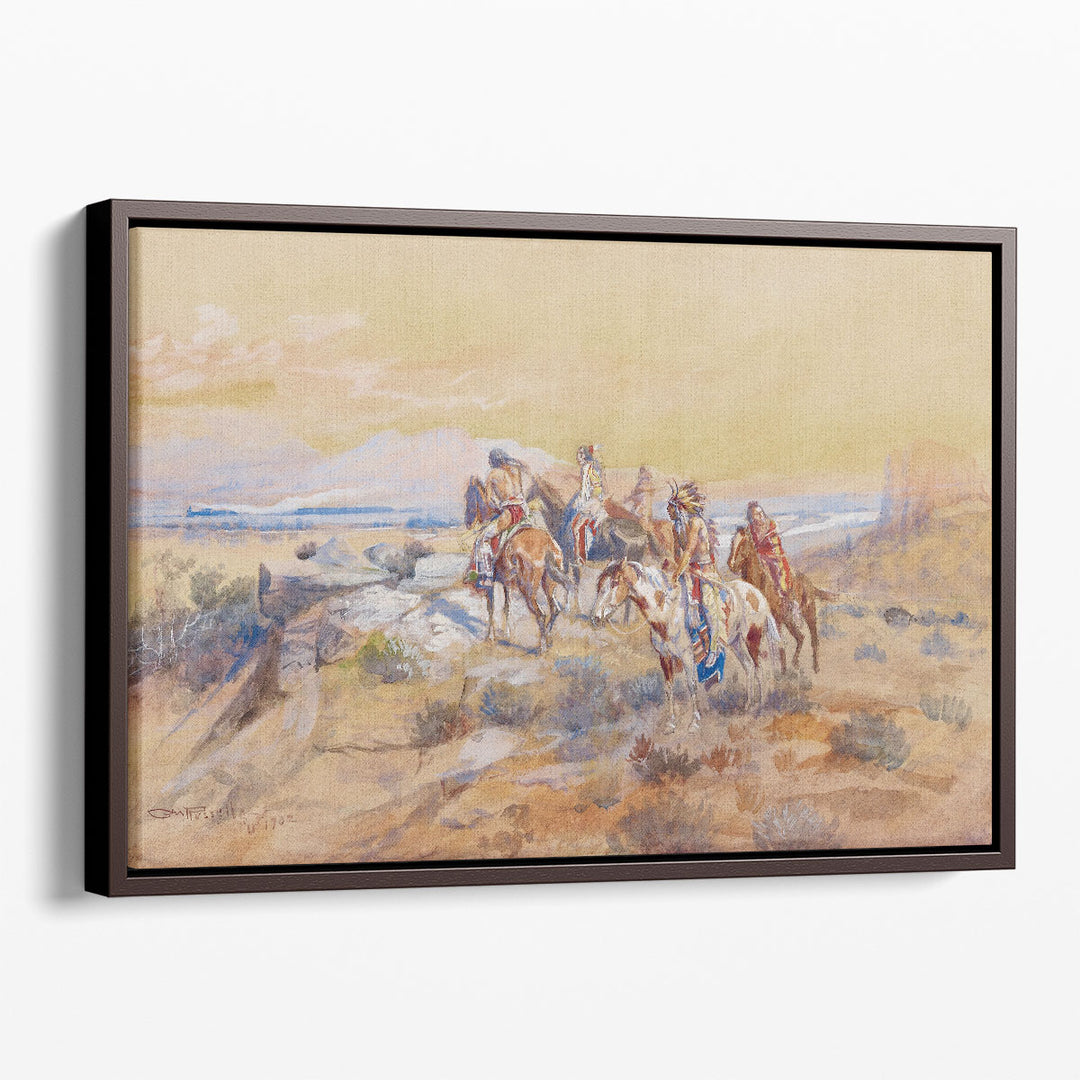 Watching The Iron Horse, 1902 - Canvas Print Wall Art