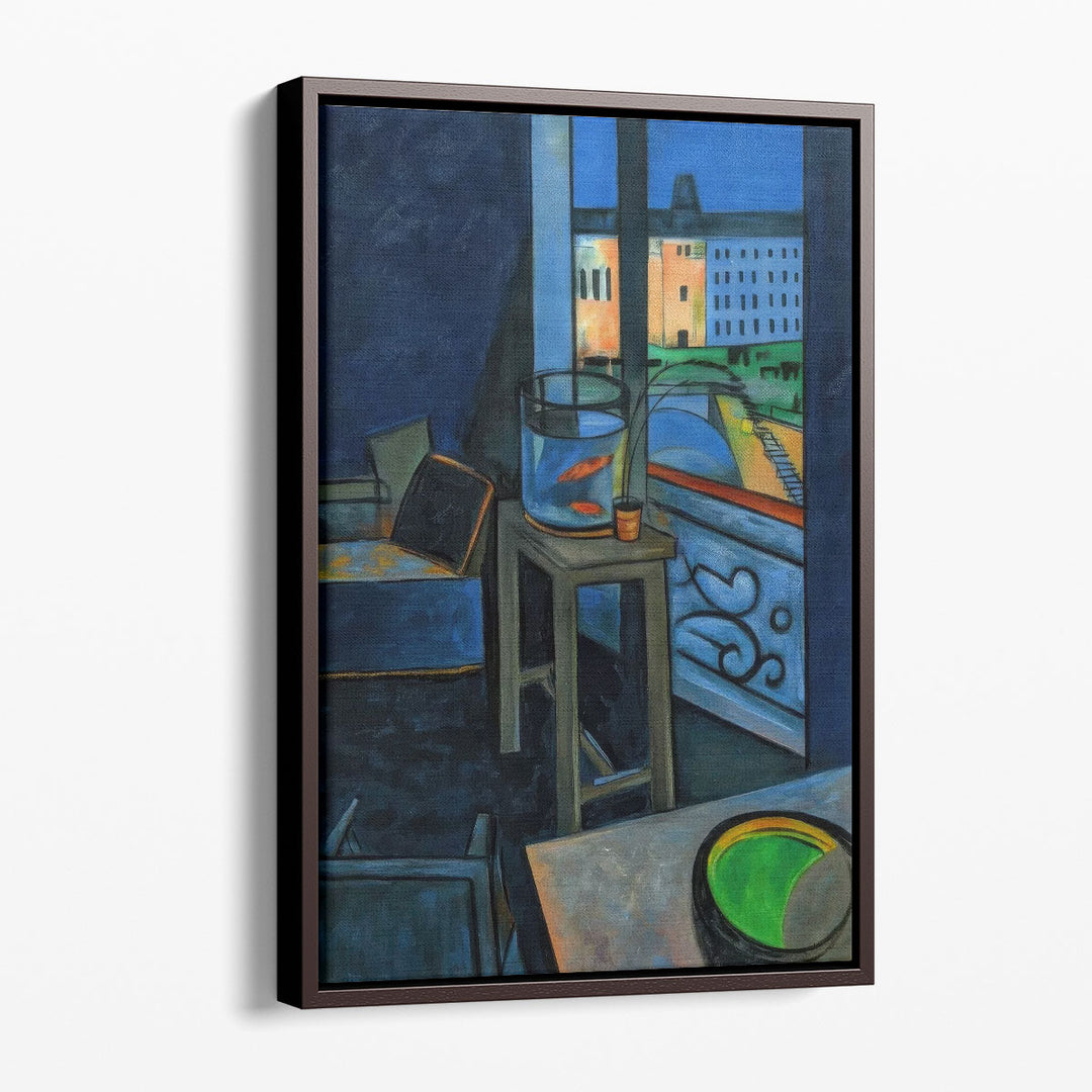 Interior with a Goldfish Bowl - Canvas Print Wall Art