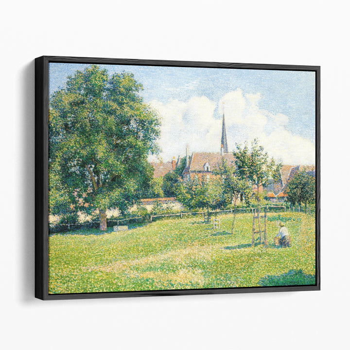 The House of the Deaf Woman and the Belfry at Eragny - Canvas Print Wall Art
