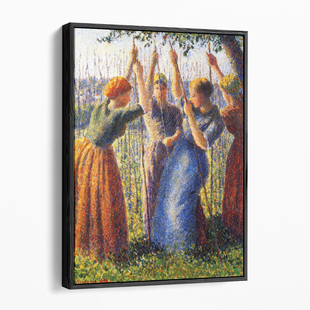 Peasant Women Planting Stakes, 1891- Canvas Print Wall Art