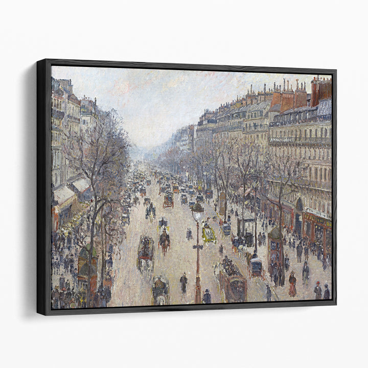 Boulevard Montmartre, Morning, Cloudy Weather - Canvas Print Wall Art