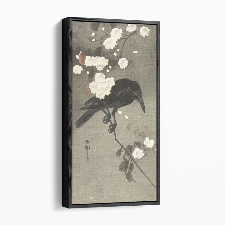 Crow with Cherry Blossom, 1900 - 1930 - Canvas Print Wall Art