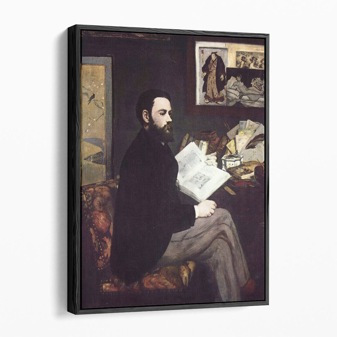Portrait of Emile Zola, 1868 - Canvas Print Wall Art