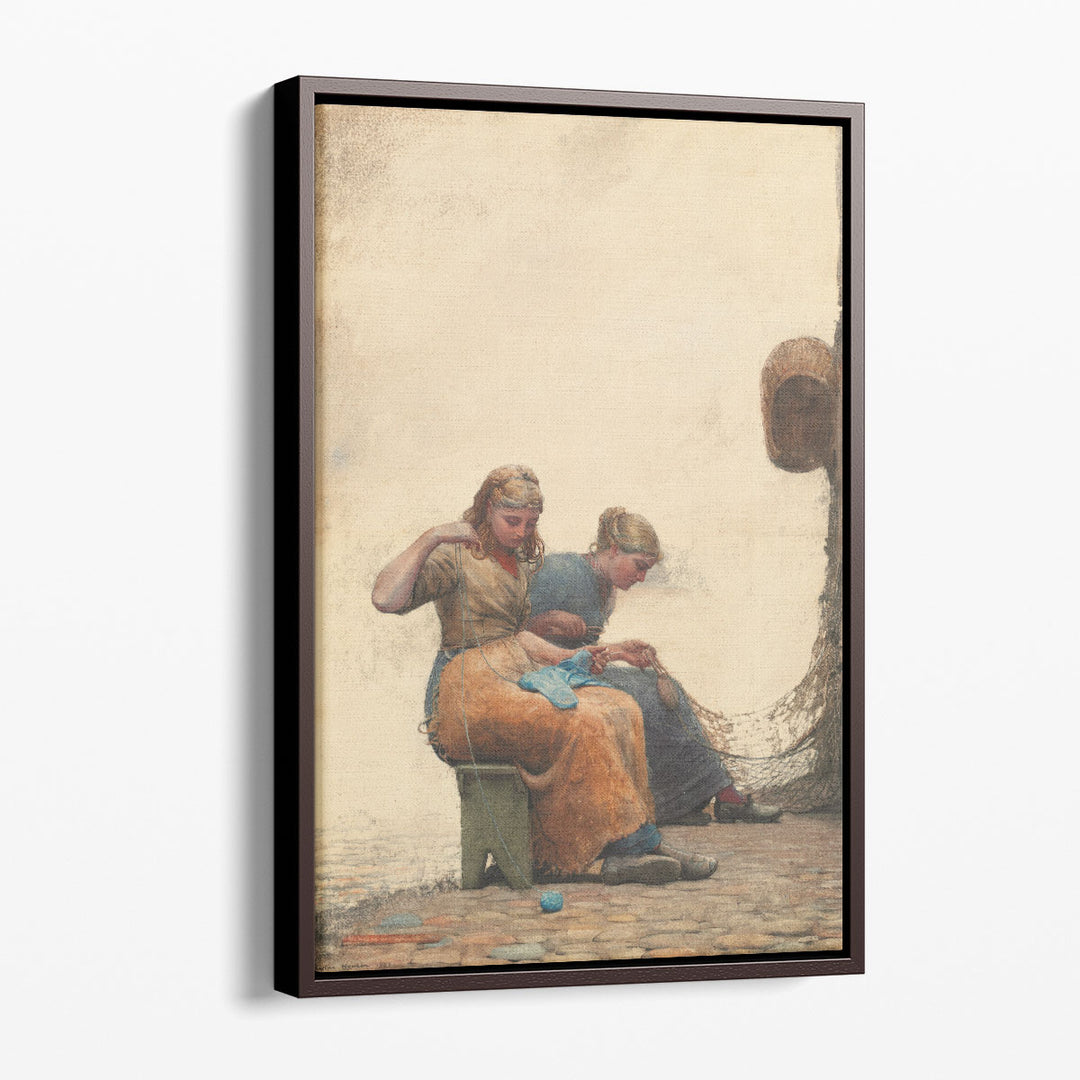 Mending the Nets - Canvas Print Wall Art