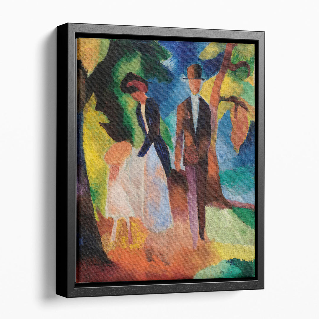 People on the Blue Lake - Canvas Print Wall Art