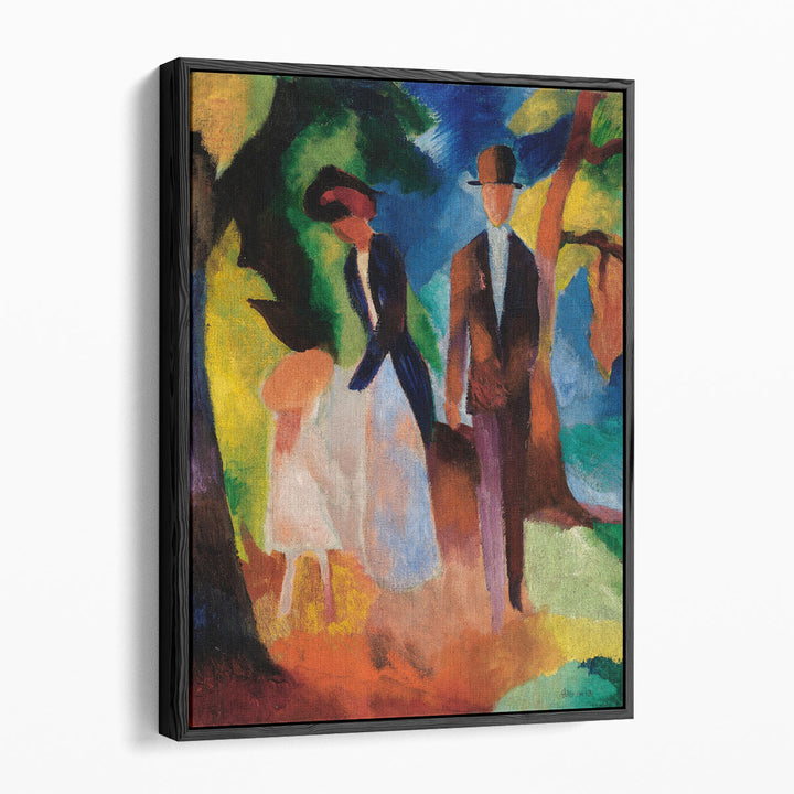 People on the Blue Lake - Canvas Print Wall Art