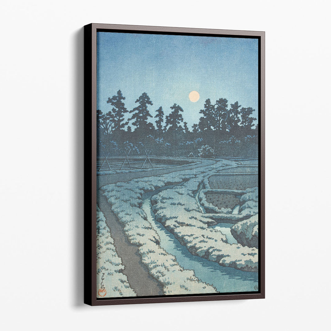 Moon at Ayashi, Miyagi Prefecture - Canvas Print Wall Art