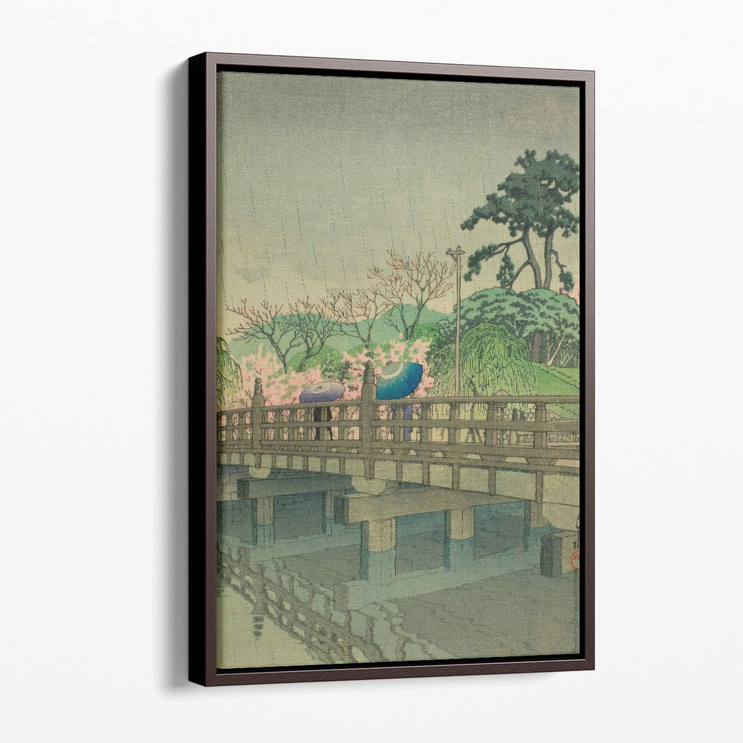 Spring Rain at Benkei Bridge - Canvas Print Wall Art