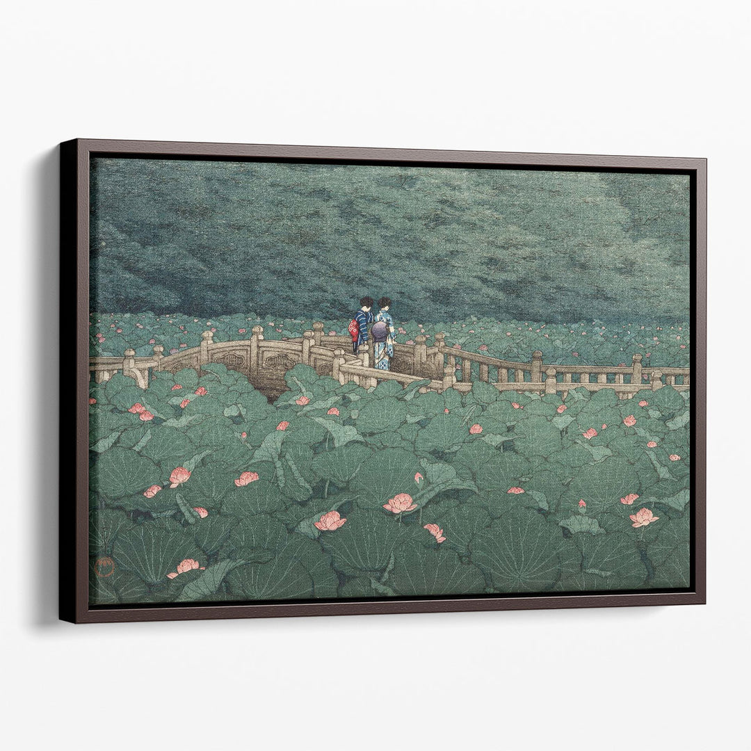The Pond at Benten Shrine in Shiba - Canvas Print Wall Art
