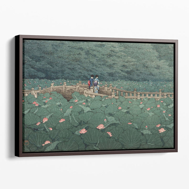 The Pond at Benten Shrine in Shiba - Canvas Print Wall Art