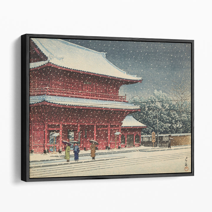 Snow at Zojoji Temple, 1953 - Canvas Print Wall Art
