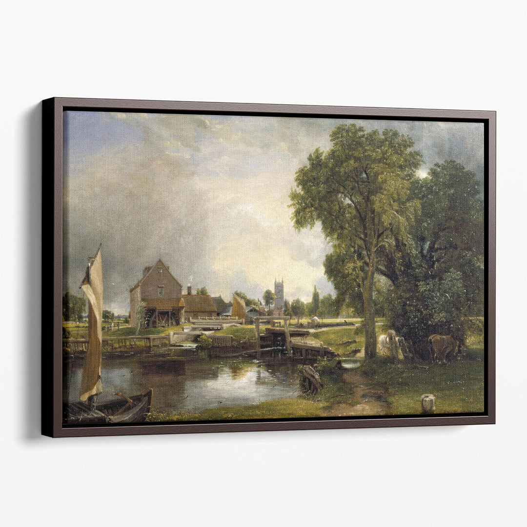 Dedham Lock and Mill, 1820 - Canvas Print Wall Art