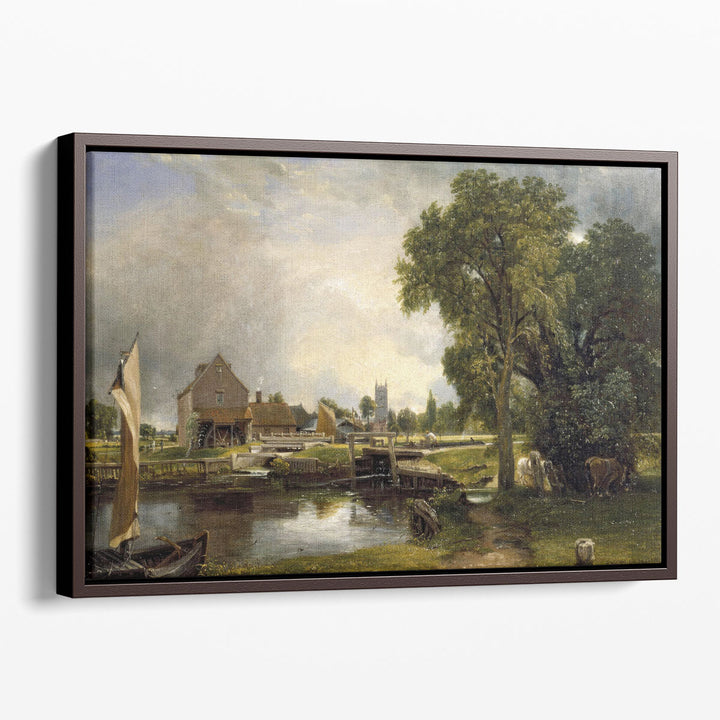 Dedham Lock and Mill, 1820 - Canvas Print Wall Art