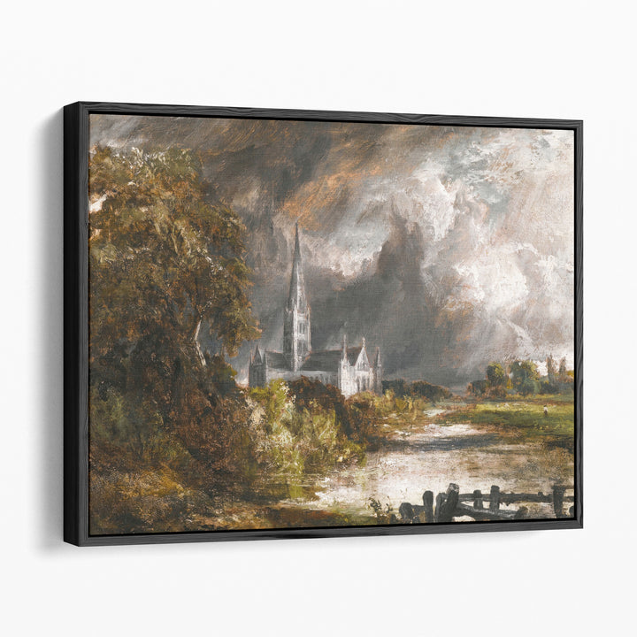 Salisbury Cathedral From The Meadows - Canvas Print Wall Art