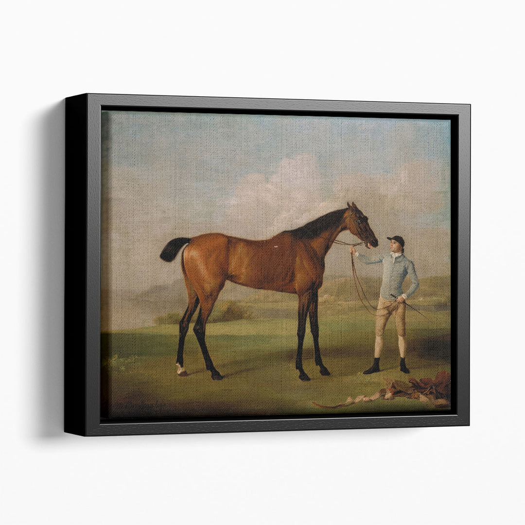 Molly Long Legs with her Jockey - Canvas Print Wall Art