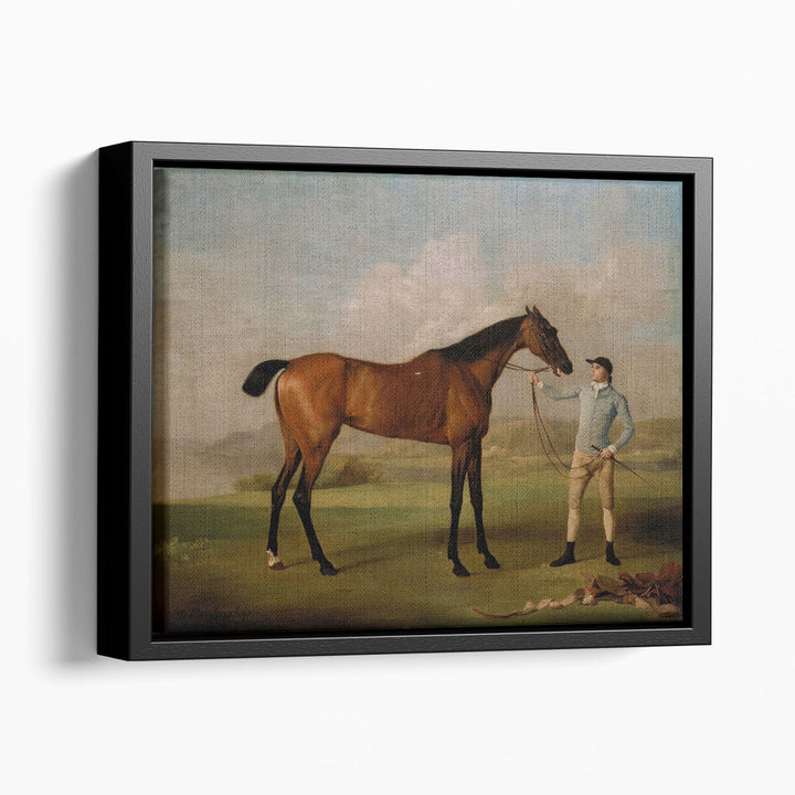 Molly Long Legs with her Jockey - Canvas Print Wall Art