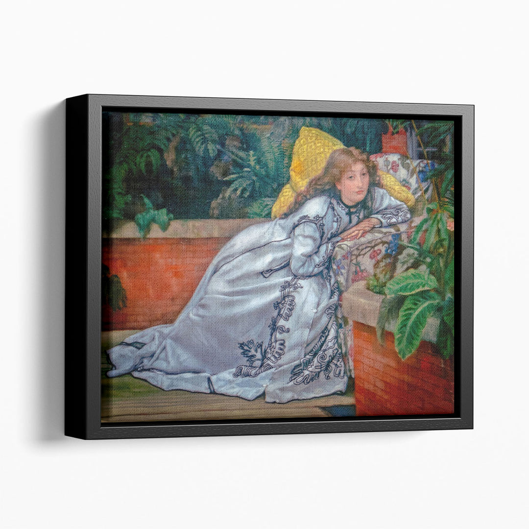 A Girl in an Armchair - Canvas Print Wall Art