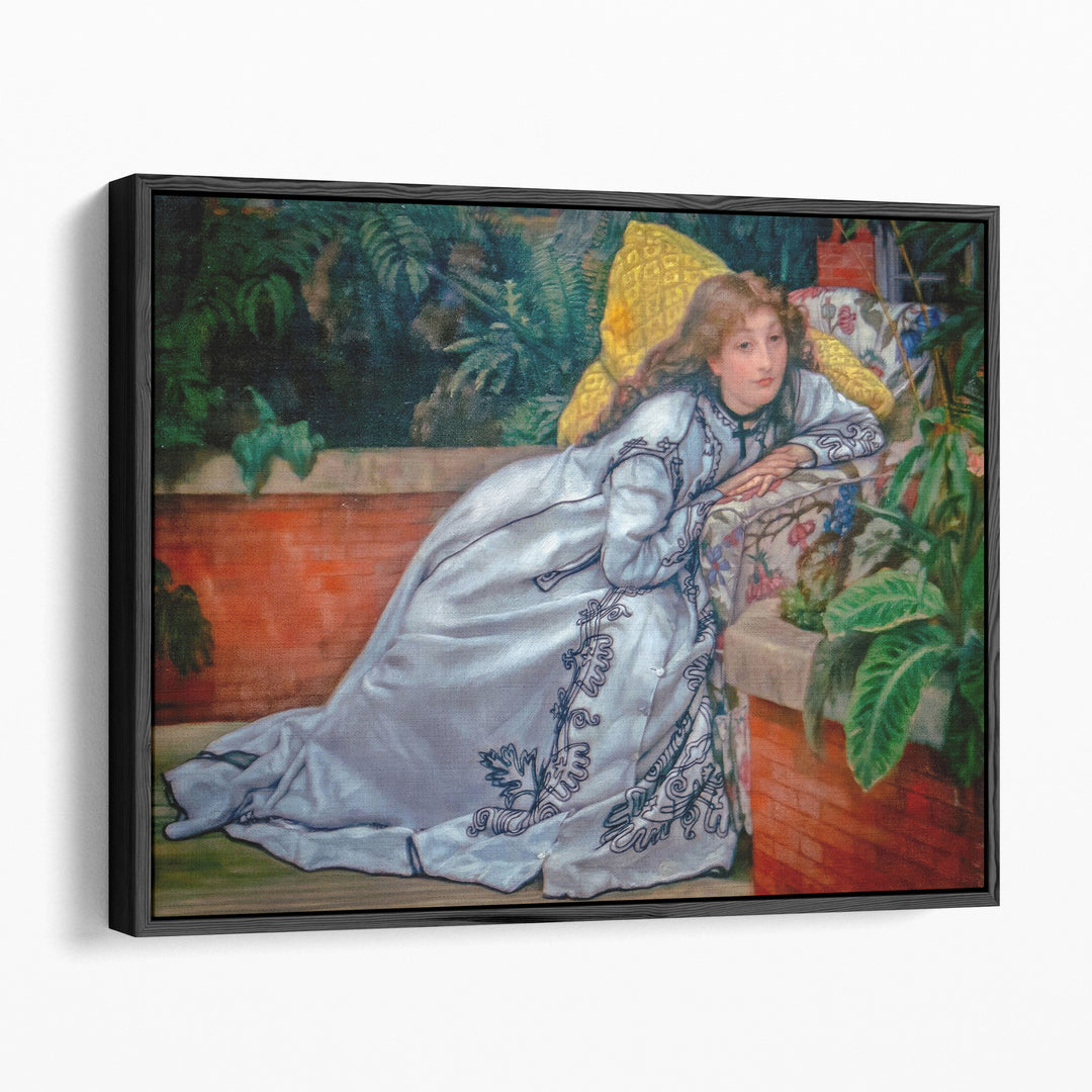 A Girl in an Armchair - Canvas Print Wall Art